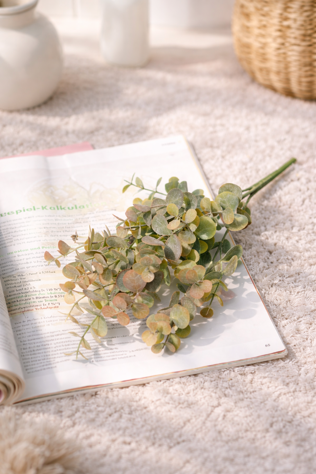 Nordic Eucalyptus – Künstlicher Eukalyptuszweig im skandinavischen Stil (33 cm)